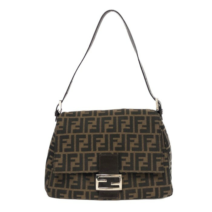 フェンディ FENDI マンマバケット ハンドバッグ ワン ショルダーバッグ ブラウン ズッカ柄【中古】