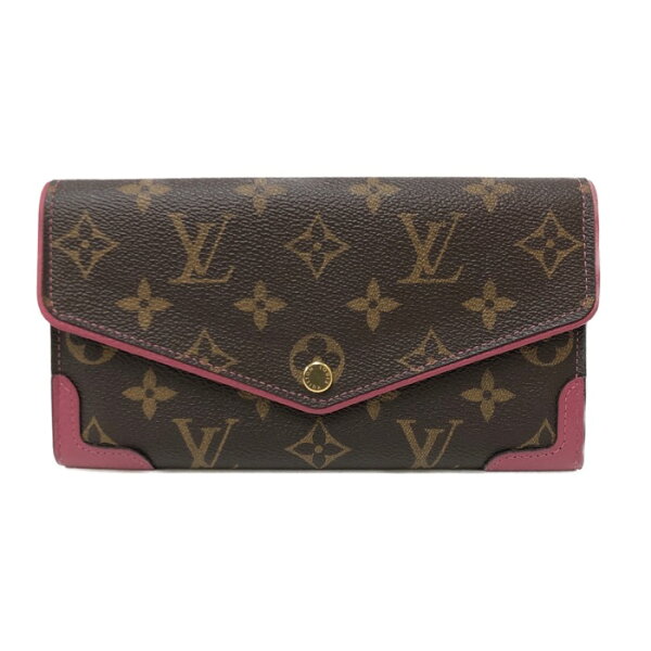 ルイ ヴィトン LOUIS VUITTON ポルトフォイユ サラレティーロ モノグラム イニシャル入り 二つ折り 長財布 M62043 ローズブリュイエール【中古】【美品】