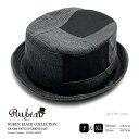 【完全閉店セール 店内全商品80-20%OFF】 デニム パッチポークパイハット 大きいサイズ バケットハット バケハ 帽子 ハット メンズ 2WAY モノトー...