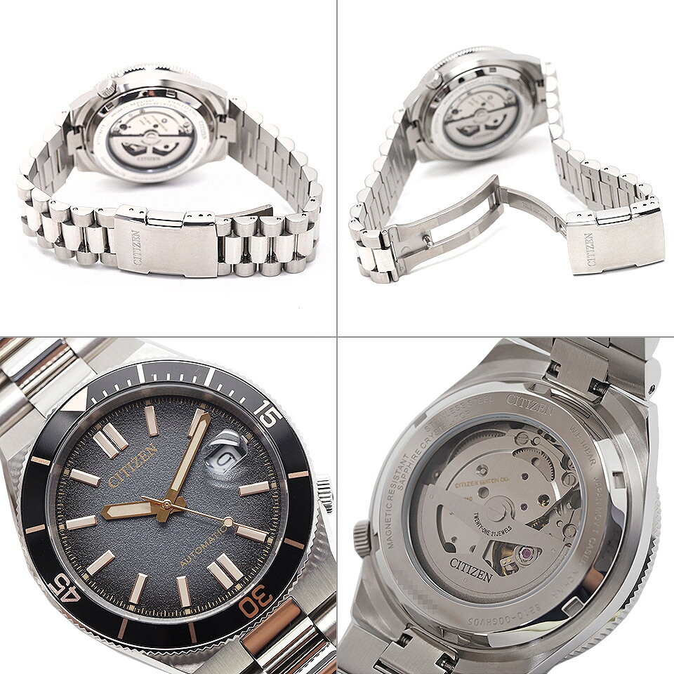 CITIZEN シチズン シチズンコレクション TSUYOSA限定モデル NJ0238-57E 8210-00GHV05 自動巻き SS ブラック【送料無料】【中古】【メンズ】【腕時計】【アナログ】【黒】
