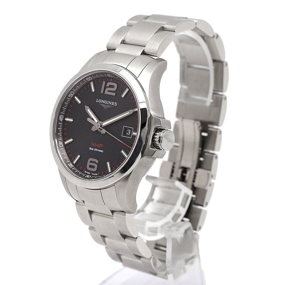 LONGINES ロンジン コンクエスト V.H.P. L3.726.4.56.6 クォーツ SS ブラック 中古 メンズ 腕時 auc-maruman-10008153 丸万質舗 サンプル画像2