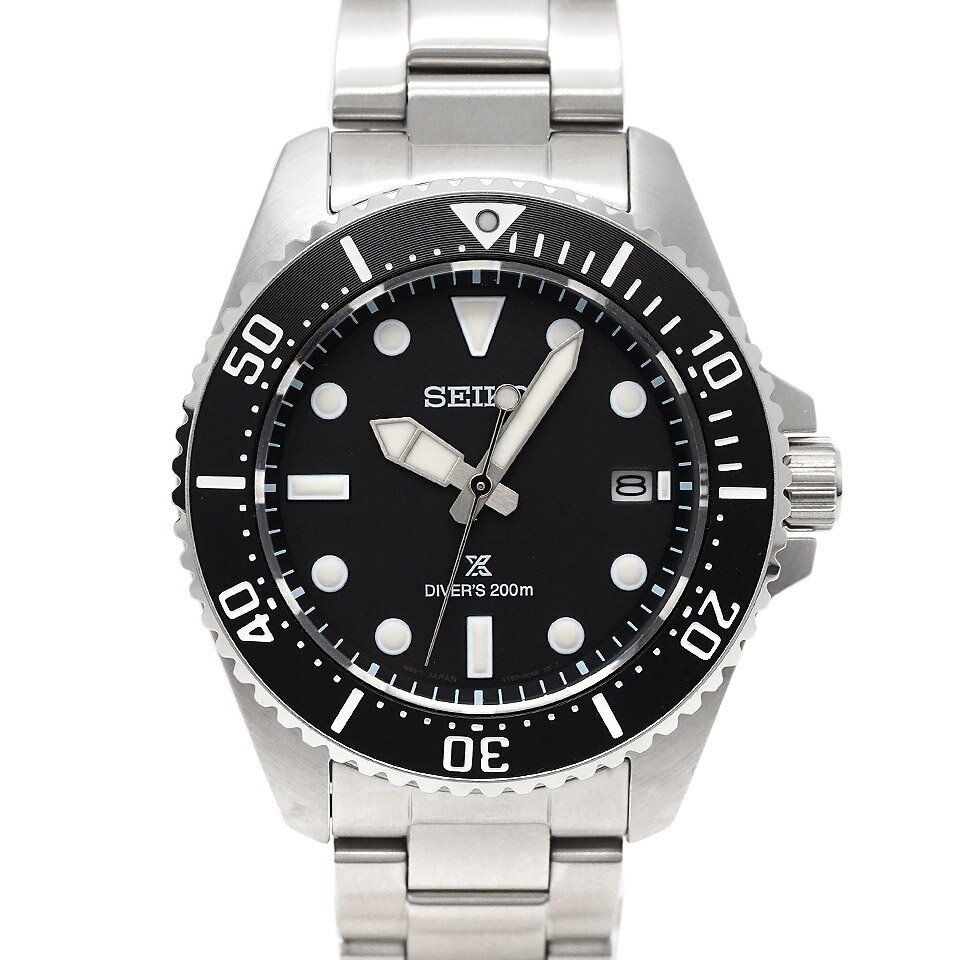 SEIKO セイコー プロスペックス ダイバースキューバ SBDJ063 V157-00A0 ソーラー SS ブラック【送料無料】【中古】【メンズ】【腕時計】【アナログ】【黒】