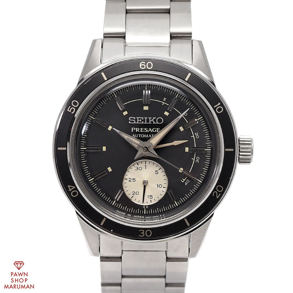 SEIKO セイコー プレザージュ ベーシックライン Style60's SARY211 4R57-00T0 自動巻き SS ブラック【送料無料】【中古】【メンズ】【腕時計】【アナログ】【黒】