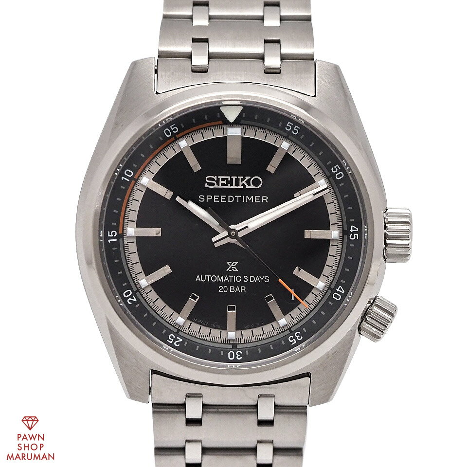 SEIKO セイコー プロスペックス スピードタイマー SBDC217 6R55-00L0 自動巻き SS ブラック【送料無料】【中古】【メンズ】【腕時計】【アナログ】【黒】