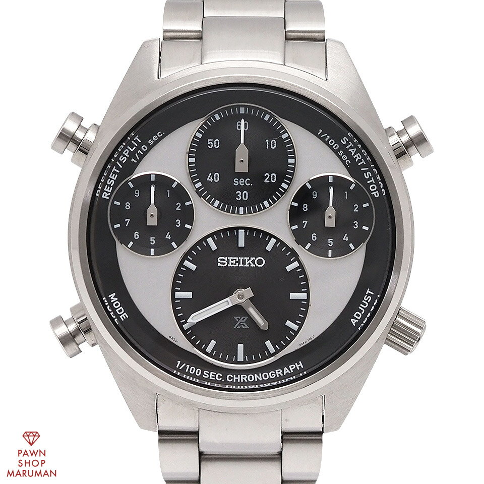SEIKO セイコー プロスペックス スピードタイマー SBER001 8A50-00A0 ソーラー SS シルバー/ブラック【送料無料】【中古】【メンズ】【腕時計】【アナログ】【銀/黒】
