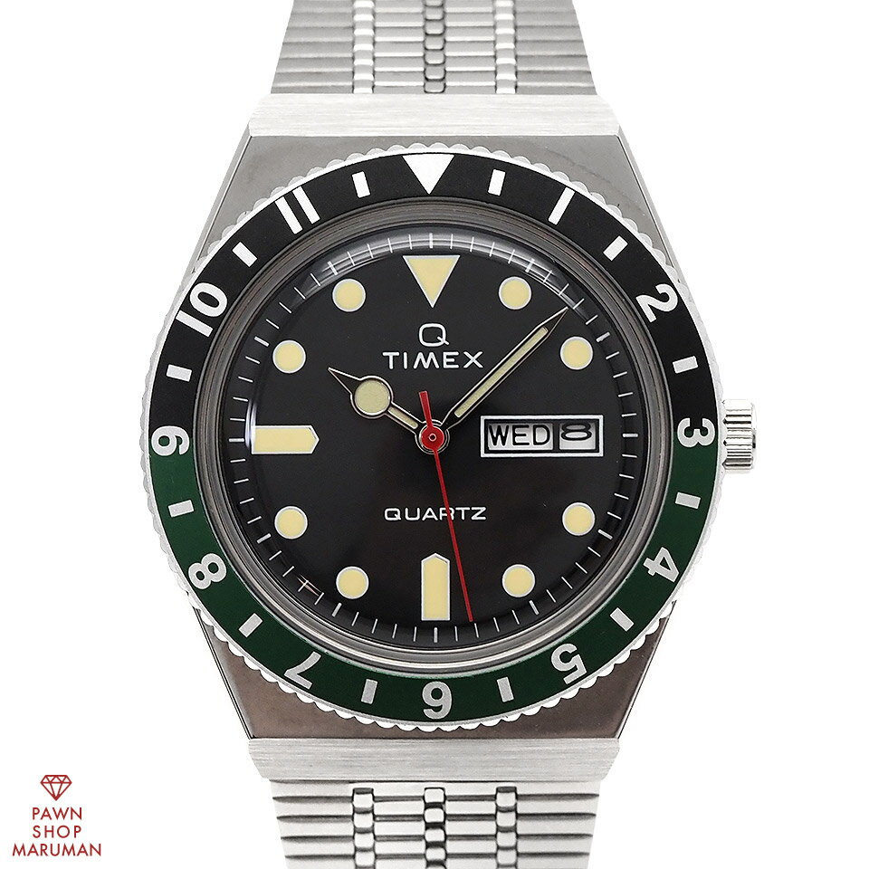 TIMEX タイメックス Q TIMEX TW2U60900 クォーツ SS ブラック 【送料無料】【中古】【メンズ】【腕時計】【アナログ】【黒】