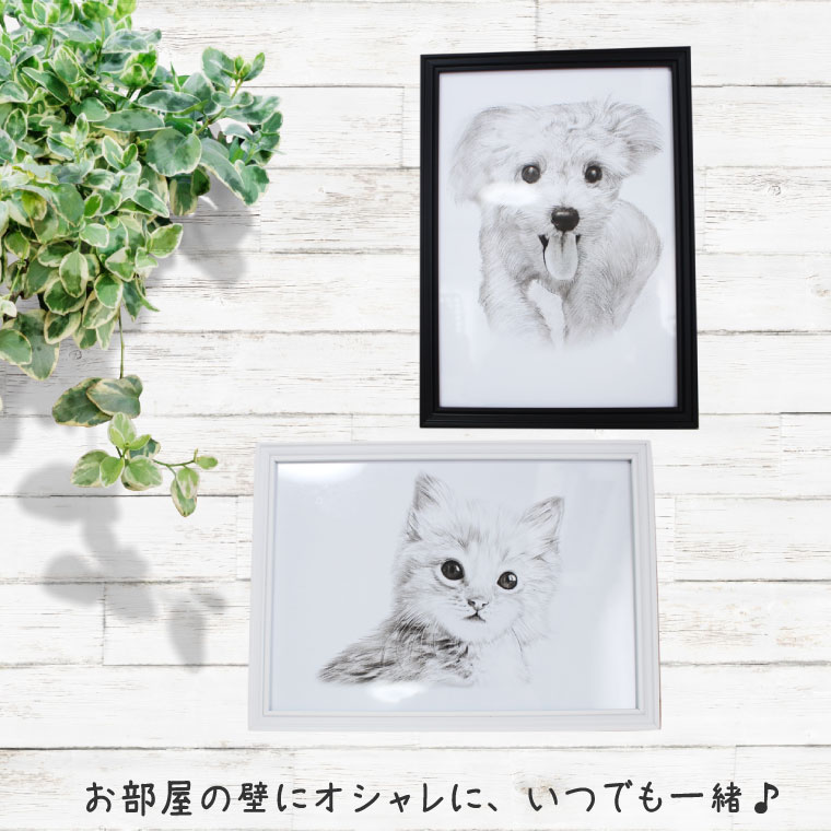 贈り物 オリジナルイラスト キャンバスアート ペット供養 サイズ フレーム付き 額縁 遺影 プリント イラストアート 写真から作る アートパネル 遺影 猫 犬 ペット グッズ メモリアル ギフト プレゼント ペット供養 ペットロス ペットメモリアル 壁掛け可能 アートボード
