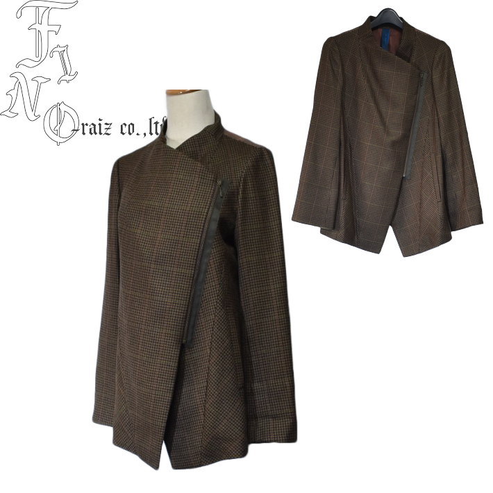 ＼本日15％クーポン+定価から50%OFF／千鳥柄 長袖ブルゾン 519-2402 【大】 FINO