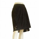 新品同様【中古】モスキーノ MOSCHINO 伊製 艶×黒 花柄スカート 小さいサイズ 36号/7号 レディース ボトムス