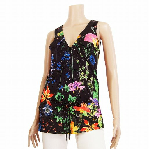 美品【中古】クラスロベルトカヴァリ CLASS roberto cavalli 黒 伊製 ジャージ 耀チュニック 38号/9号 春夏 レディース トップス 美品【中古】クラスロベルトカヴァリ CLASS roberto cavalli 黒 伊製 ジャージ 耀チュニック 38号/9号 春夏 レディース トップス