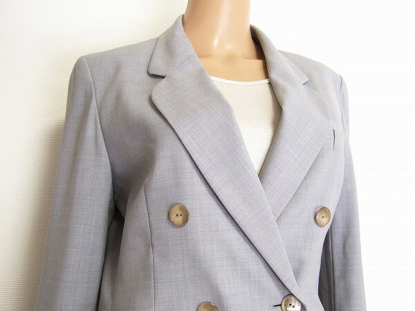 美品【中古】ミスクロエ miss chloe グレー 薄手 美形スカートスーツ 40号 就活 受験 春夏秋 レディース ボトムス