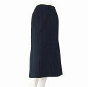 美品【中古】ヒロコビス HIROKO BIS /ヒロココシノ 紺 ストライプ柄 お洒落スカート 11号 春夏秋 レディース ボトムス