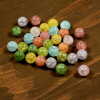 クラッククォーツ(クラック水晶)丸玉丸穴マルチカラーアソート