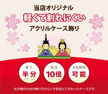 雛人形 リュウコドウ ひな人形 おしゃれ かわいい おひなさま お雛様 コンパクト ちりめん 10人 十人ケース飾り