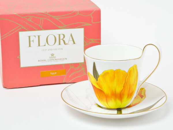 ロイヤルコペンハーゲンFLORAチューリップハイハンドルカップ＆ソーサーお茶のふじい・藤井茶舗のサムネイル