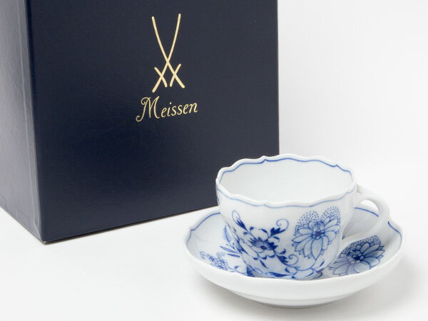 マイセン　ブルーオニオン　ティーカップ＆ソーサーお茶のふじい・藤井茶舗