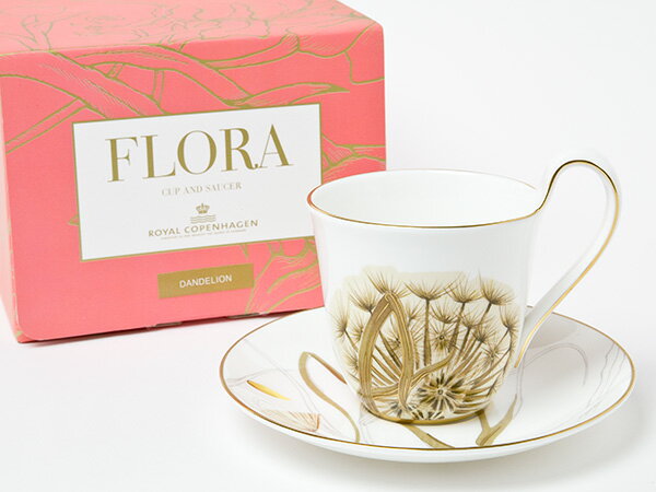ロイヤルコペンハーゲンFLORA　Dandelion「タンポポ」ハイハンドルカップ＆ソーサーお茶のふじい・藤井茶舗のサムネイル