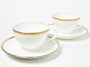 ティファニー ゴールドバンド　2客　カップ＆ソーサー　tiffany-13お茶のふじい・藤井茶舗