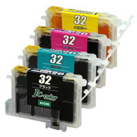 【互換インク】エプソン IC4CL32 4色パック 4個セット , 国内製造品 EPSON エプソン プリンター 互換性 インク 互換インクカートリッジ 箱なし 松本洋紙店 法人 仕入れ 見積もり 掛売 納品書 請求書 後払い 請求書払い