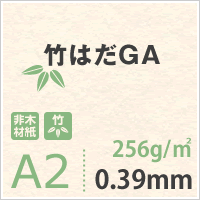 竹はだGA 256g/平米 A2 サイズ 200枚 ケナフ 竹パルプ 風合い 印刷 用紙 非木材紙 名刺 カード フライヤー パンフレット
