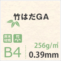 竹はだGA 256g/平米 B4 サイズ 400枚 ケナフ 竹パルプ 風合い 印刷 用紙 非木材紙 名刺 カード フライヤー パンフレット