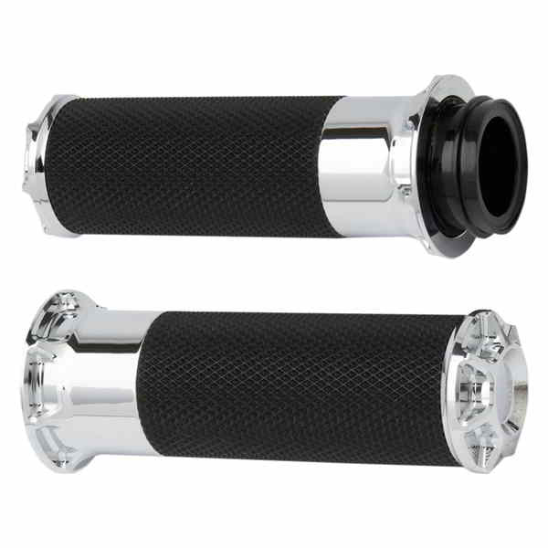 取寄せ フュージョンはグリップします アレンネス Chrome Beveled Grips for Cable 07-330 DRAG 06301162