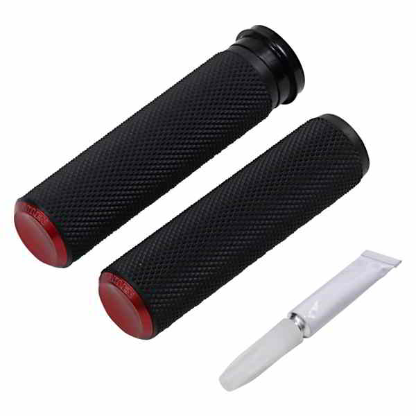 取寄せ フュージョンナールドグリップ アレンネス Red Knurled Grips for TBW 07-346 DRAG 06302597