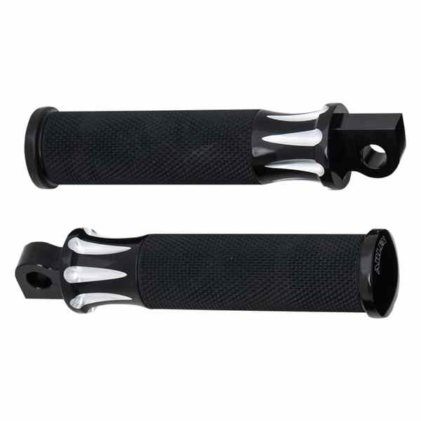 取寄せ フュージョンの男性マウントフットペグ アレンネス Footpeg - Deep Cut - Black 07-909 DRAG 16200894