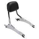 取寄せ 取り外し可能な背もたれ コブラ Detachable Backrest - Chrome - Two-up Seat - Scout 502-2210 DRAG 15010692