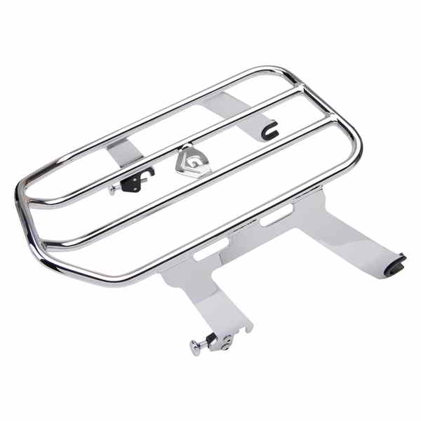 取寄せ 取り外し可能なソロ荷物ラック コブラ Solo Luggage Rack - Chrome - Chieftain 502-2512 DRAG 15101017
