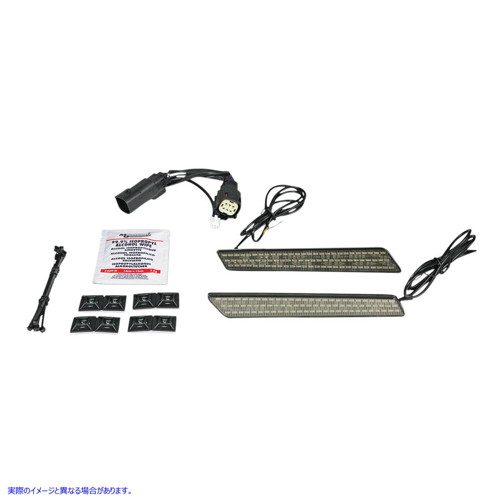 取寄せ サドルバッグラッチライト - SS6 - スモーク カスタムダイナミクス Saddlebag Latch Lights - S..