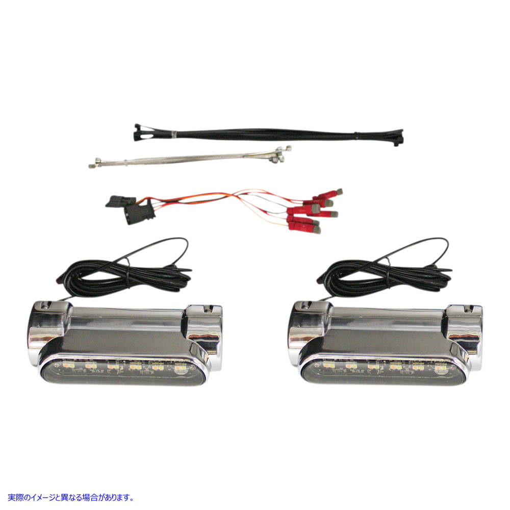 取寄せ エンジンガードライト - ユニバーサル - クローム カスタムダイナミクス Engine Guard Light - ..