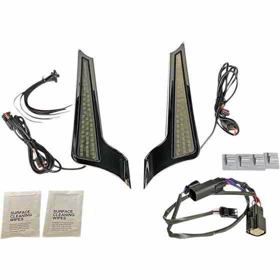  ǥ奢륫顼եLEDѥͥ饤  ʥߥ Panel Lights - Chrome - Smoke Lens CD-FASCIADCSS6C DRAG 20402723