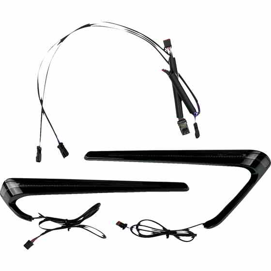 取寄せ サドルバッグライト - LED - スモークレンズ カスタムダイナミクス Saddlebag Lights - LED - S..