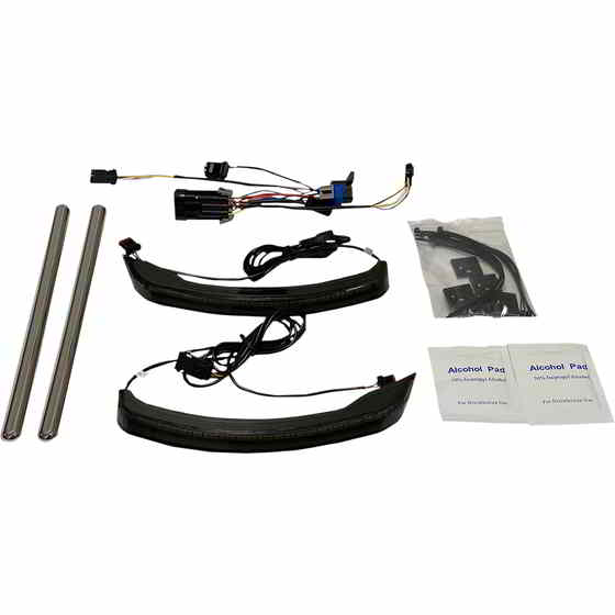 取寄せ サドルバッグライト - ロープロファイル - スモークレンズ - インディアン カスタムダイナミク..