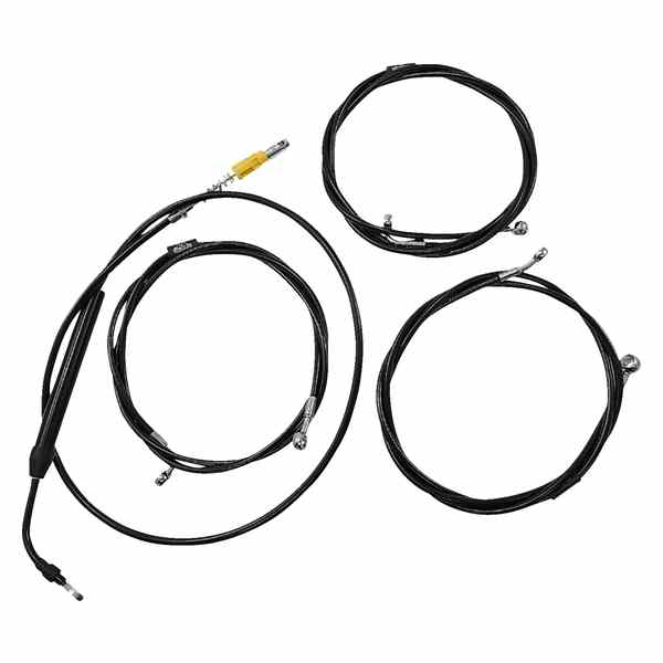 取寄せ LAチョッパーズ Handlebar Cable/Brake Line Kit - Stock Ape Hanger Handlebars - Black Vinyl LA-8058KT-08B DRAG 06621094