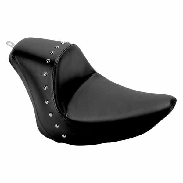 取寄せ ソロシートのかかと サドルマン Heels Down Solo Seat - Without Backrest - Studded - Black - FXST 806-12-0011 DRAG 08020592