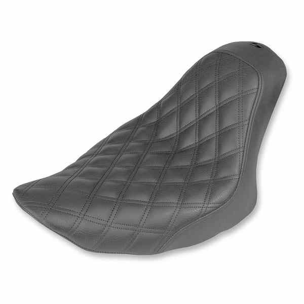 取寄せ 反逆格子ステッチソロシート サドルマン Renegade Solo Seat - Lattice Stitched - Black - FXST 806-12-002LS DRAG 08020913