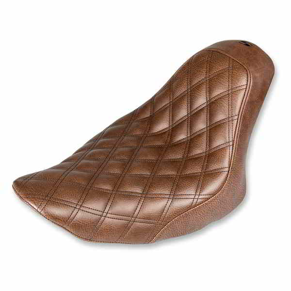 取寄せ 反逆格子ステッチソロシート サドルマン Renegade Solo Seat - Lattice Stitched - Brown - FXST 806-12-002BLS DRAG 08020915