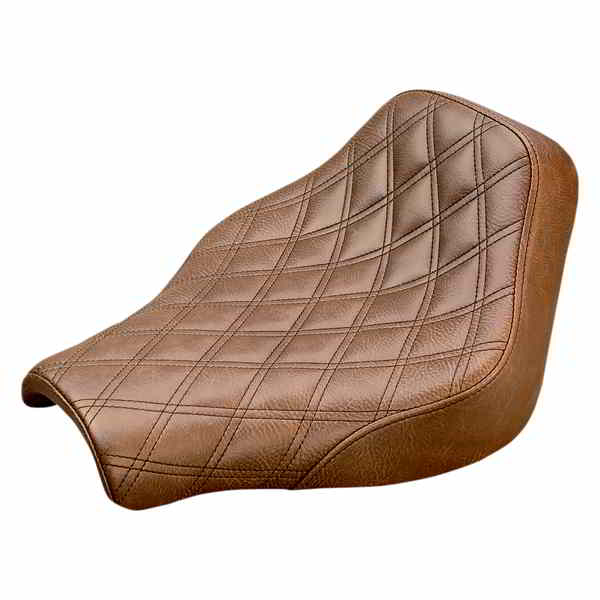 取寄せ 反逆格子ステッチソロシート サドルマン Renegade Solo Seat - Lattice Stitched - Brown 818-30-002BLS DRAG 08020948