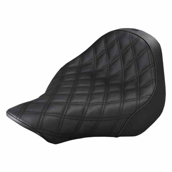 取寄せ 反逆格子ステッチソロシート サドルマン Renegade Solo Seat - Lattice Stitched - Black - FXSB 813-27-002LS DRAG 08020970