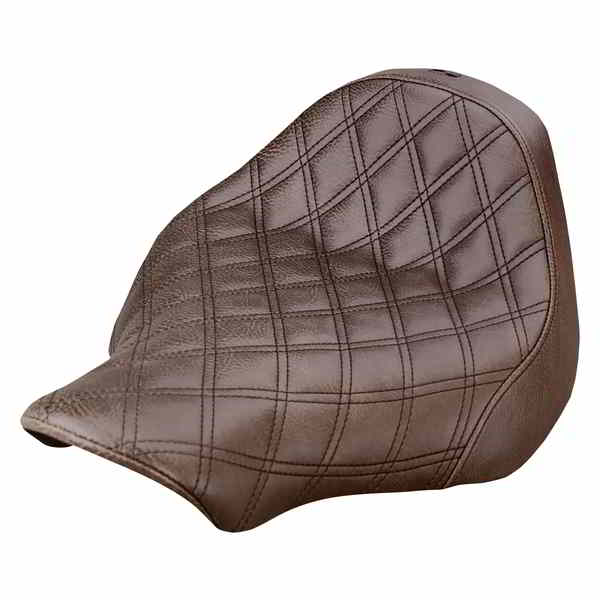 取寄せ 反逆格子ステッチソロシート サドルマン Renegade Solo Seat - Lattice Stitched - Brown - FXSB 813-27-002BLS DRAG 08020971