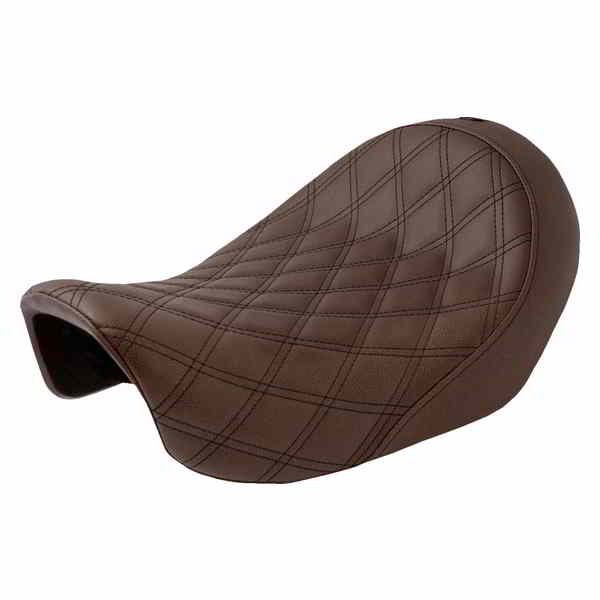 取寄せ 反逆格子ステッチソロシート サドルマン Renegade Solo Seat - Lattice Stitched - Brown - Dyna 806-04-002BLS DRAG 08030552
