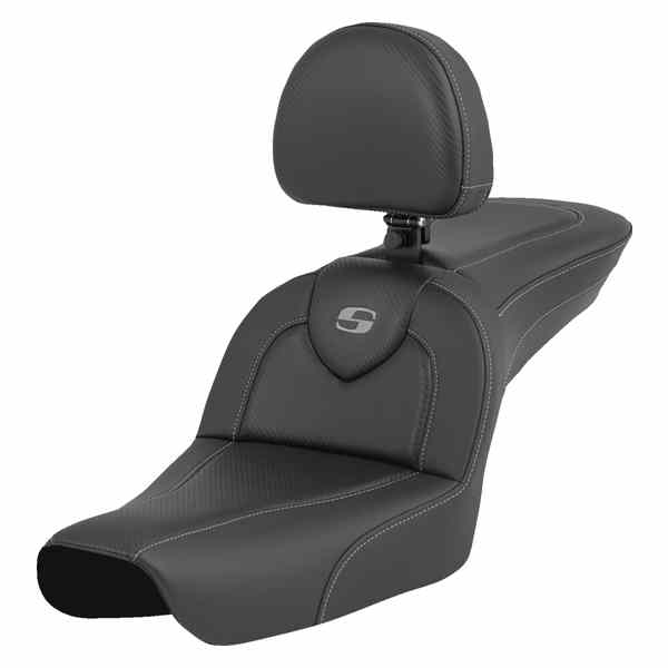 取寄せ RoadSofa? シート サドルマン RoadSofa? - Carbon Fiber - with Driver Backrest - FXDWG '04-'..