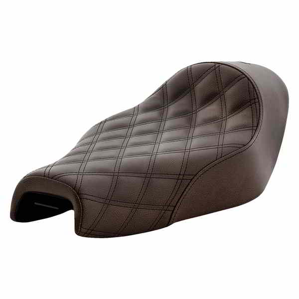 取寄せ 反逆格子ステッチソロシート サドルマン Renegade Solo Seat - Lattice Stitched - Brown - XL 807-03-002BLS DRAG 08040662