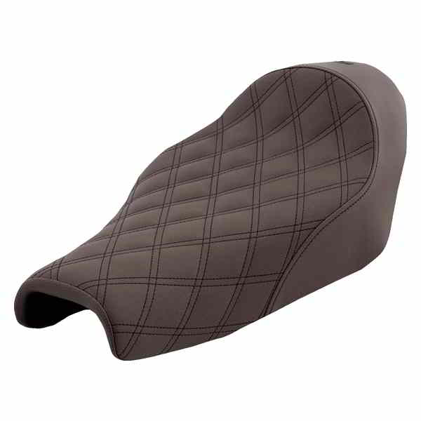 取寄せ 反逆格子ステッチソロシート サドルマン Renegade Solo Seat - Lattice Stitched - Brown - XL 807-11-002BLS DRAG 08040663