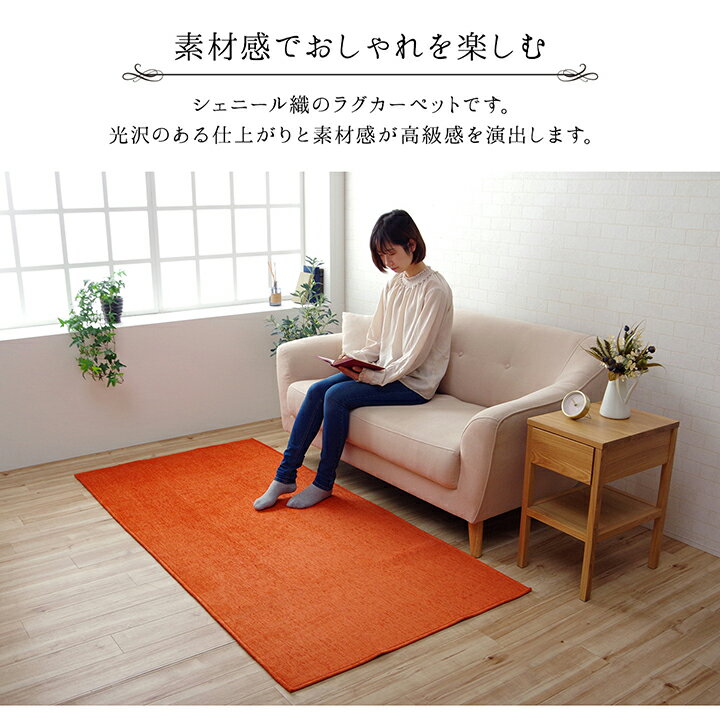 洗えるラグ 撥水 無地 モデルノ約90×185cm 折畳 約1畳用 シンプル 滑りにくい コン...