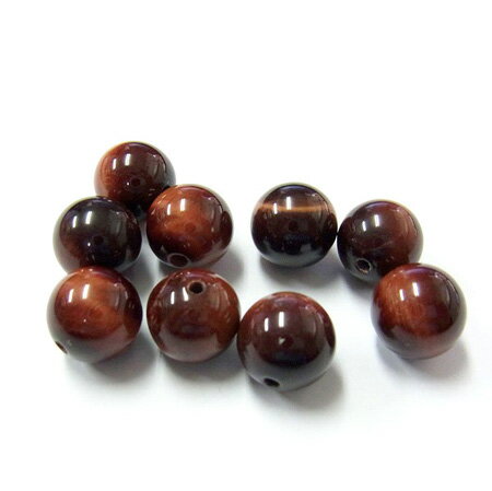 レッドタイガーアイ10mmラウンドビーズ 天然石 パワーストーン