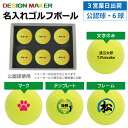 【3営業日出荷対応 オウンネーム 名入れゴルフボール】メーカーおまかせ公認球 6球セット イエロー 黄色 カラーボール 化粧箱入り スピード納品 名前入りギフト コンペ賞品 景品 ホールインワン 記念品 父の日 還暦祝 誕生日プレゼント 退職記念