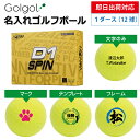【即日出荷対応 オウンネーム 名入れゴルフボール】本間ゴルフ/HONMA D1 SPIN スピン イエロー 1ダース(12球) 名前入りギフト コンペ賞品 景品...